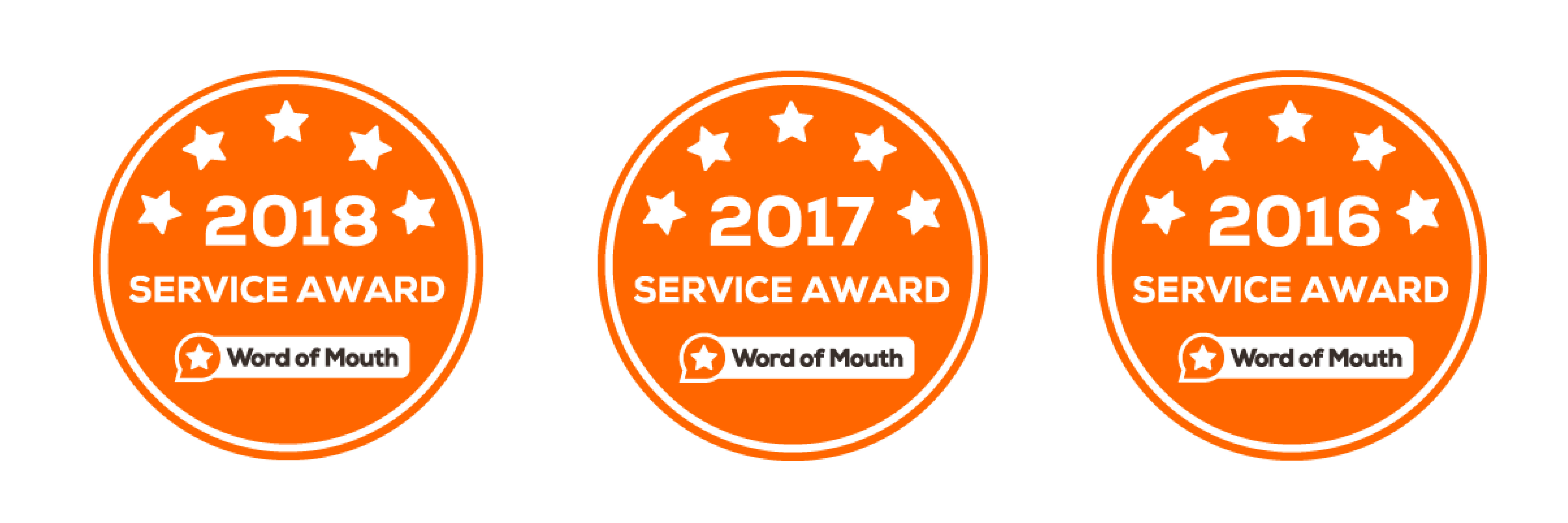 Word of Mouth service award