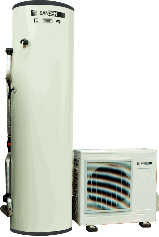 Sanden Eco Plus heat pump and marine-grade stainless steel tank